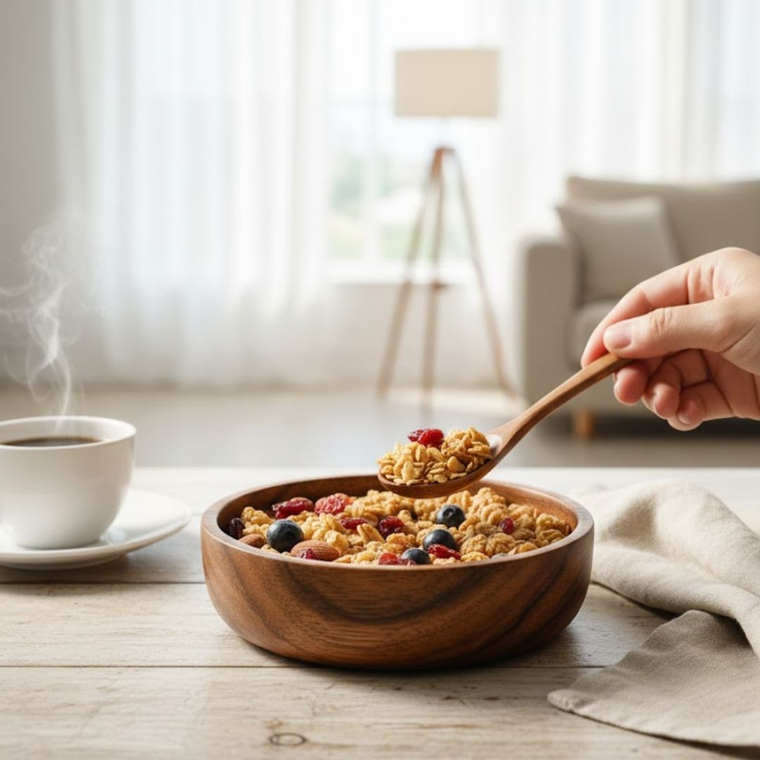 Exquisite Acacia Wood Straight Bowl for Dining